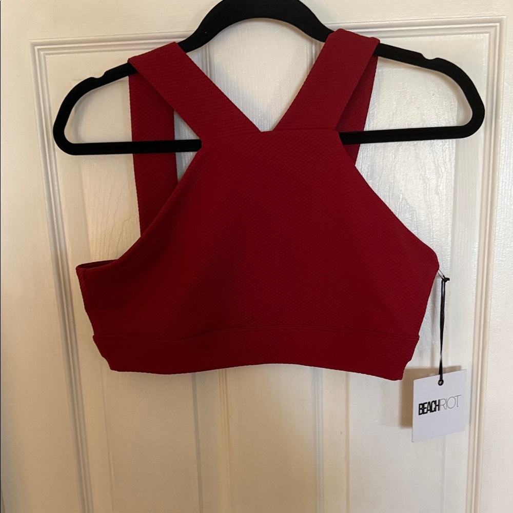 Beach Riot Adia Top Rio Red